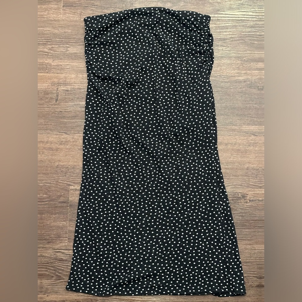 Abercrombie & Fitch Black and White Polka Dot Mesh Skirt Size Large